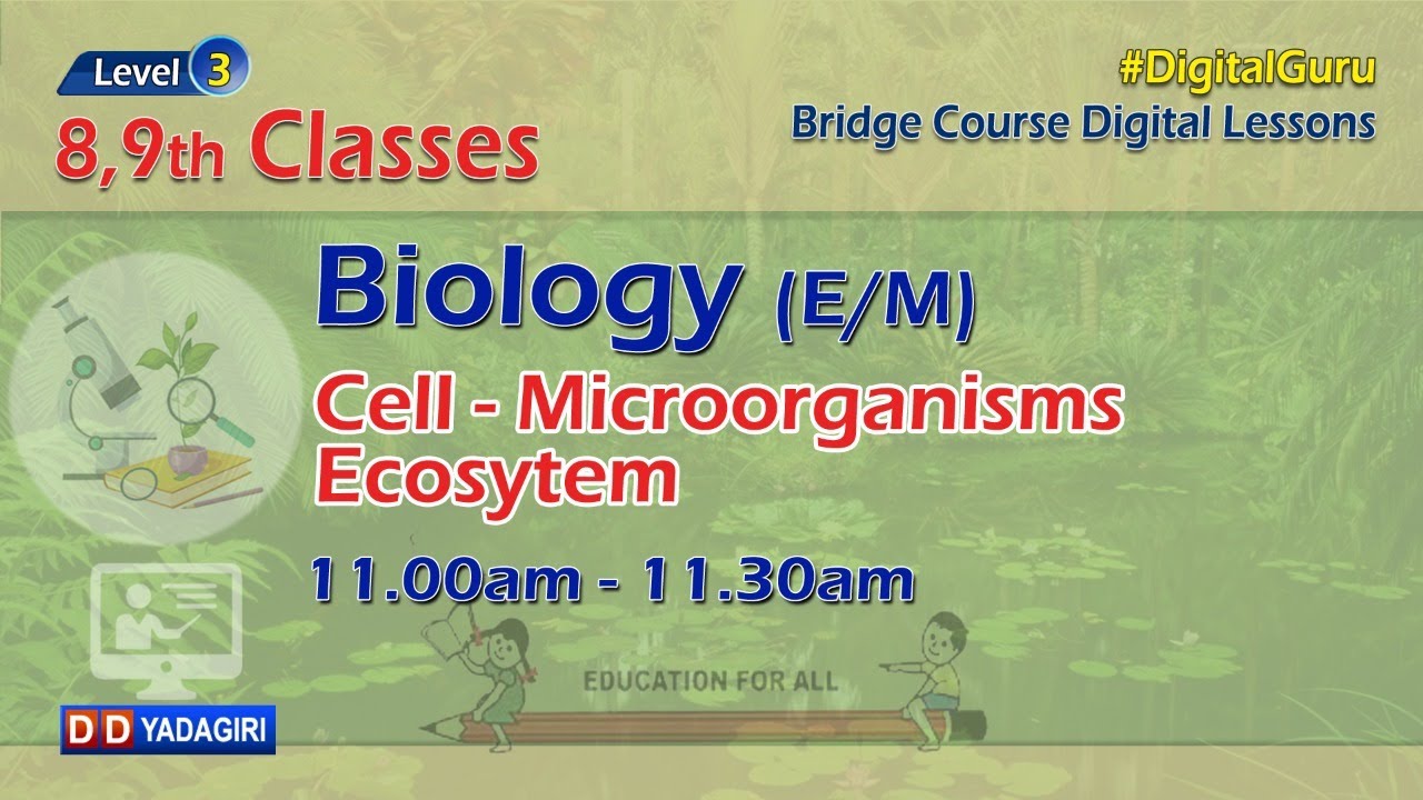 (Level-3) 8,9th Biology Classes (E/M) || Cell-Microorganisms-Ecosystem || School || July 12, 2021