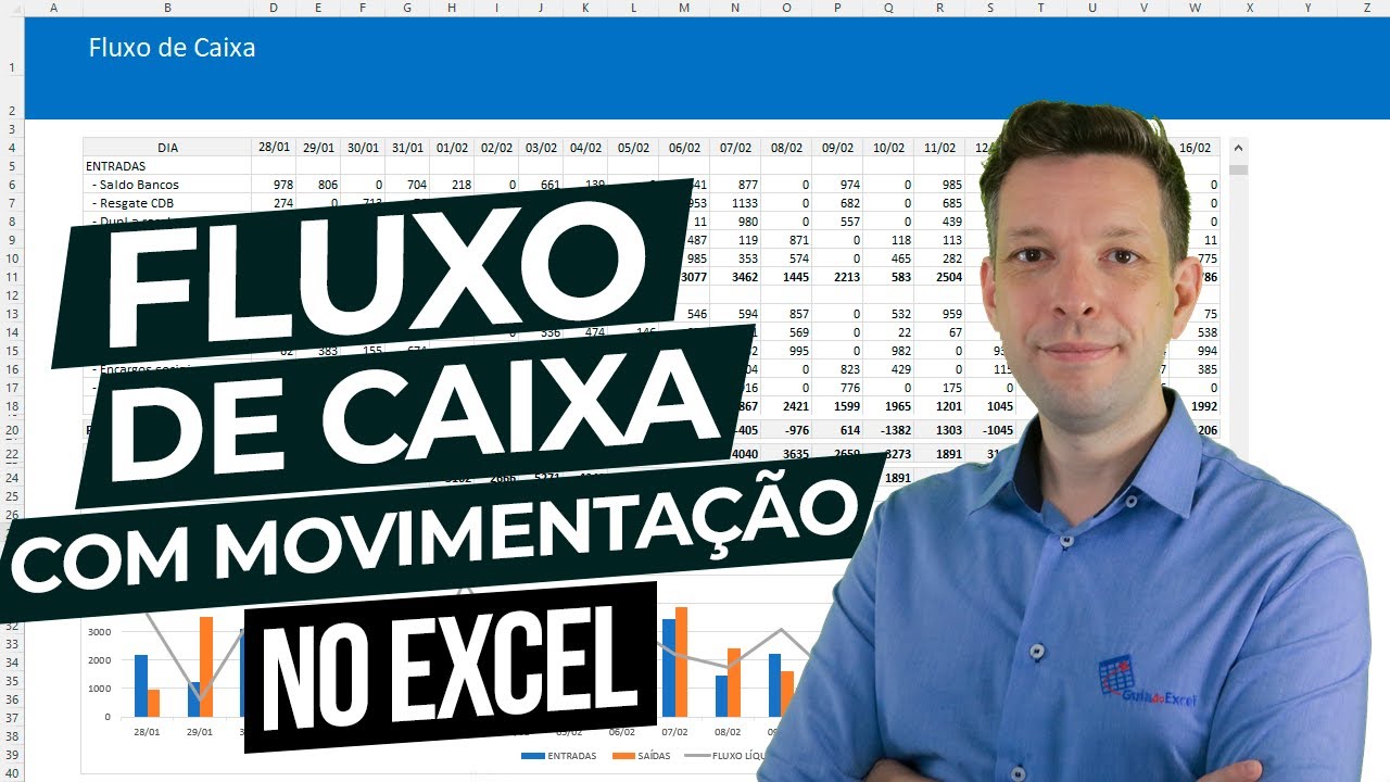 Fluxo de Caixa Excel com Movimentação