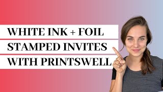 White Ink + Foil Stamped Invitations with PrintsWell Fulfillment