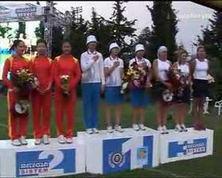 Recurve women's team podium | Antalya 2006 Archery World Cup stage 2