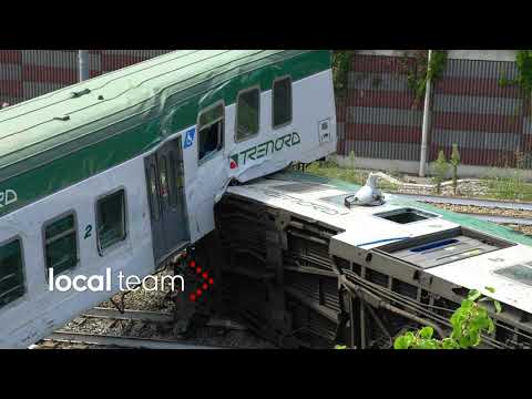 Treno deragliato a Carnate, le immagini dall'alto