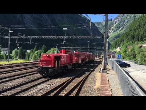 (HD) Trains in the mountains II - A Day At Göeschenen 28/6/16