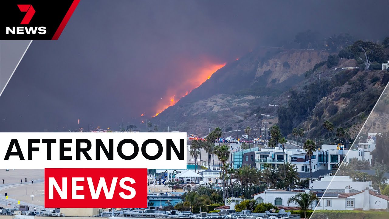 Fires continue to rage through LA, AFL photo scandal and Australian Open draw announced | 7NEWS