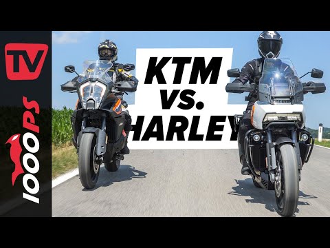 Harley Pan America vs KTM 1290 Super Adventure S - welche kann es sportlicher?