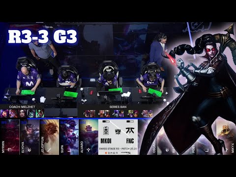 MKOI vs FNC - Game 3 | Day 5 LoL Worlds 2025 Swiss Stage | Movistar KOI vs Fnatic G3 full