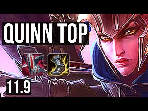 QUINN vs LUCIAN (TOP) | 4/0/3, 1000+ games, 1.4M mastery, Rank 14 Quinn | EUW Grandmaster | v11.9