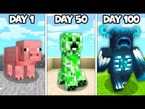 100 days as EVERY MOB in Minecraft Hardcore