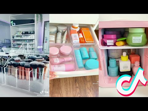 Organizing Makeup and Skincare ASMR🌷 || Best Aesthetic Tiktok