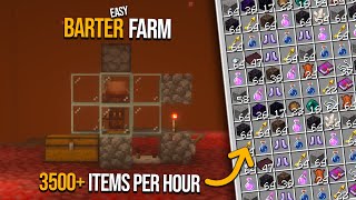 Easy Piglin Trading Farm | 3500+ Items per hour!