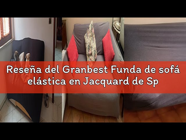 Vídeo relacionado con Granbest Funda de sofá elástica, resistente al agua, 1 unidad, de elastano, jacquard, elástica, con espuma antideslizante (3 plazas, salvia)