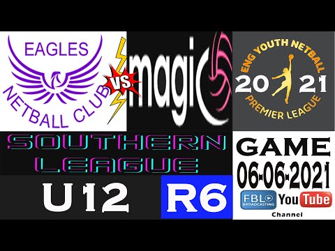 ENG Sports UK. YNPL 20-21. U12 South. Round 6. Eagles NC vs Magic NC. Netball League.