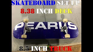 【スケボーセットアップ】8.5 inch truck on 8.38 inch deck