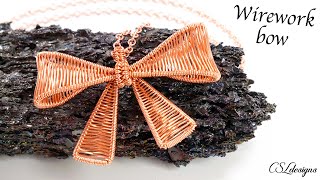 DIY wirework bow tutorial ⎮ For necklace and earrings 🎀