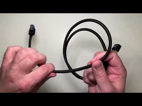 Сетевой кабель Ugreen NW153 Cat 8 S/FTP 40 Гбит/с 1 м нейлоновый черный - фото 2 - id-p1980182490