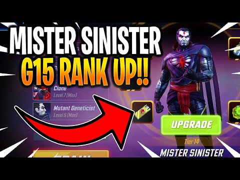 *NEW* G15 MISTER SINISTER RANK UP & GAMEPLAY! - MARVEL Strike Force - MSF