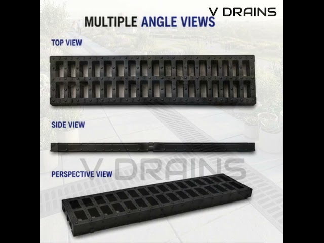 V DRAINS 6x6 inch Angle Hole Jali & HDPE Surface Drainage Channel ...