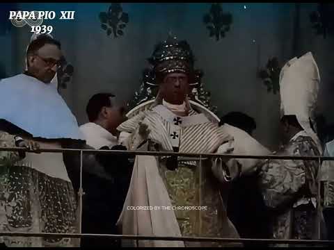 (1939) L'INCORONAZIONE DI PAPA PIO XII :  [ VIDEO RARO RESTAURATO A COLORI ] 4K  60FPS.