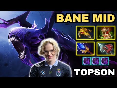 🔥 TOPSON Bane Midlane Highlights 7.34 🔥 16 KILLS Hitter Build ITEM - Dota 2