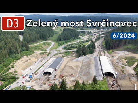 Výstavba D3 Zelený most Svrčinovec (jún 2024)