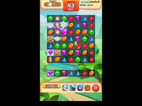 Jewel Match King Level 55 - Walkthrough ( No Booster )
