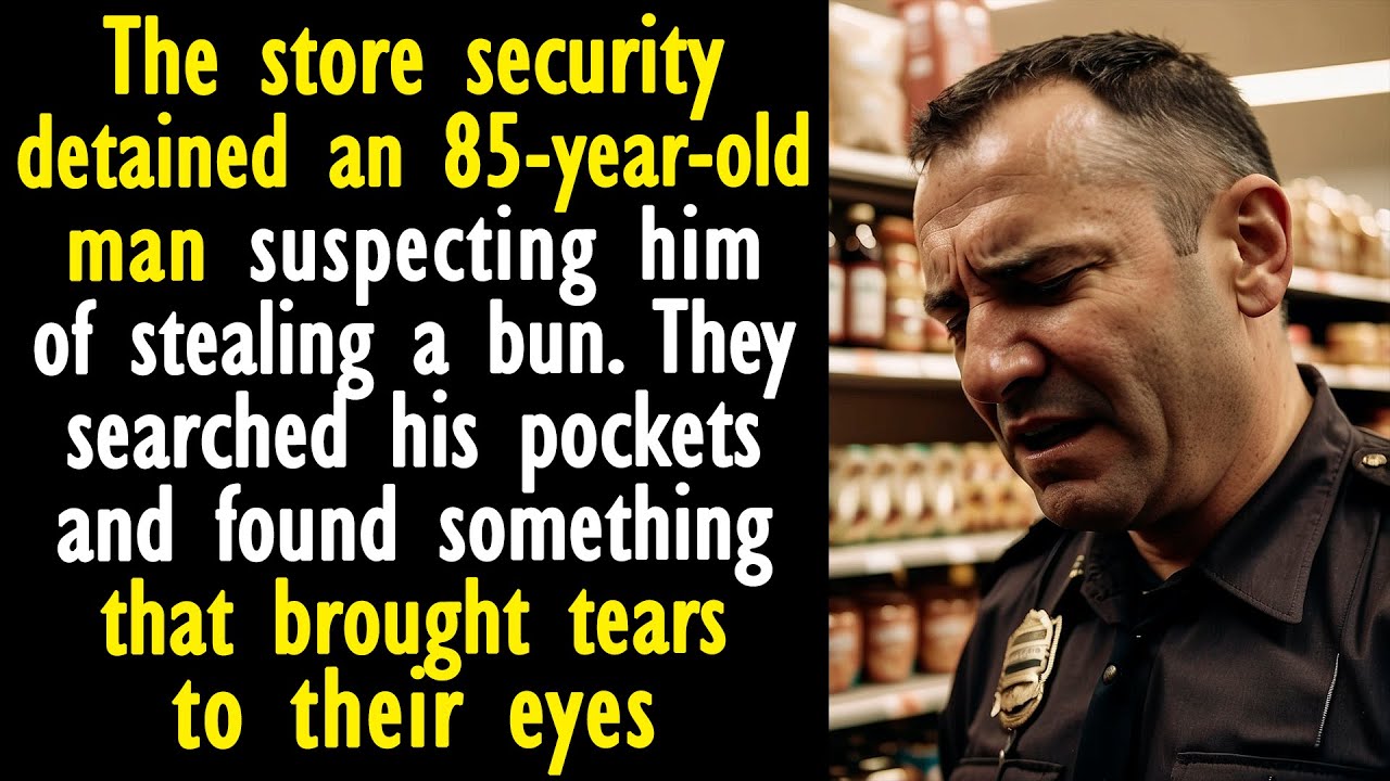 The store security detained an 85-year-old man suspecting him of stealing a bun. They searched his