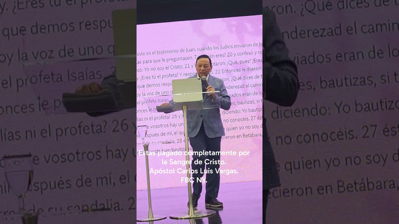 Pagado por la Sangre de Cristo. Apóstol Carlos Luis Vargas.