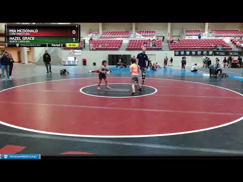 61-66 Lbs Round 1 - Mia McDonald, CORE Wrestling Vs Hazel Grace, North Carolina 9aef