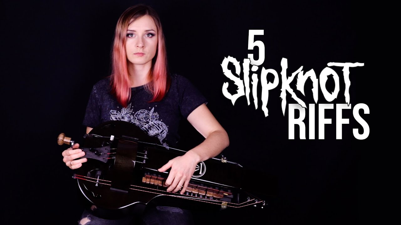 5 Slipknot riffs on hurdy gurdy - YouTube