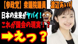 【参政党】渡辺あいり　「国会の現実」に本気で怒りました