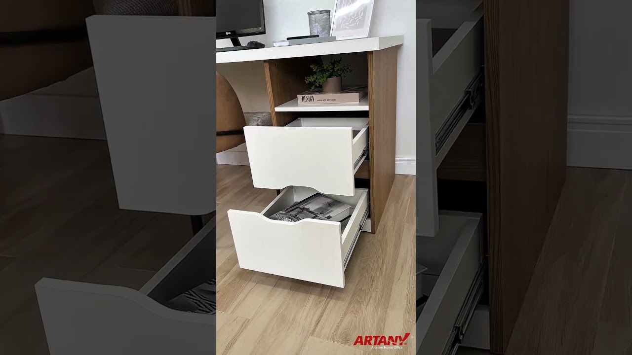 Thumbnail do vídeo - Escrivaninha Florence - Branco/Olmo