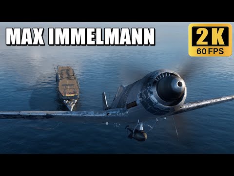 Max Immelmann sets fire to enemy ships with skip bombs