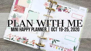 Plan with Me | Mini Happy Planner | October 19-25, 2020 #happyplanner