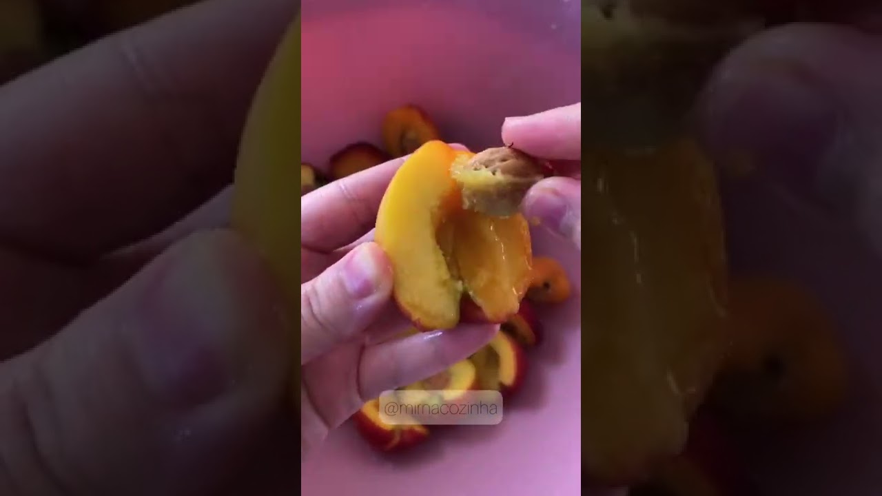 Como fazer pêssego em calda! 😱🍑
