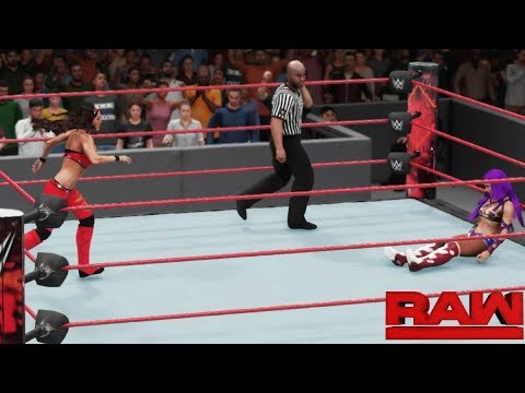WWE 2K18 RAW BRIE BELLA (WITH NIKKI BELLA & MICKIE JAMES) VS SASHA BANKS