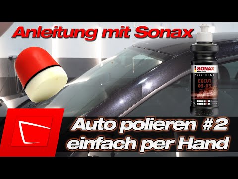 Car polishing by hand tutorial #2 - Polishing car paint without a machine using Sonax P-Ball and ...
