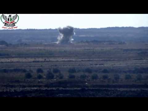 استهداف عربة بي أم بي بصاروخ السهم الأحمر من قبل لواء جيدور حوران