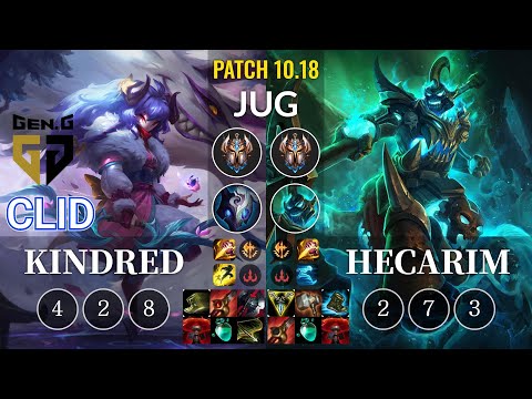 GEN Clid Kindred vs Hecarim Jungle - KR Patch 10.18