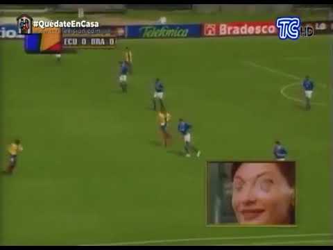 Eliminatorias Mundial 2002: Ecuador 1-0 Brasil (28/03/2001). Narración en español.