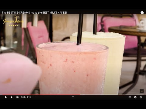 The BEST ICE-CREAMS make the BEST MILKSHAKES! Only in Paphos old town, Cyprus.