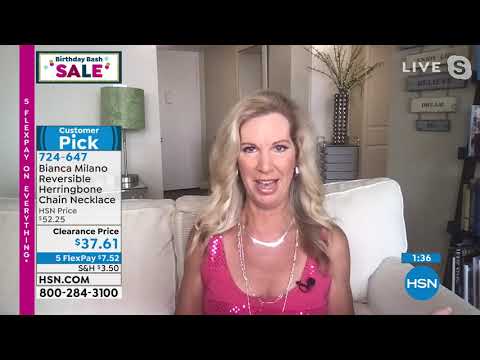 Bianca Milano Sterling Silver Reversible Herringbone Cha...