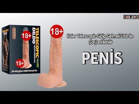 Kaier Telescopic Gidip Gelmeli Usb ile Şarj edilebilir Realistik Penis