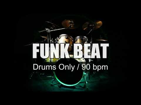 ★ FUNK DRUM GROOVE - 90 BPM ★ Drums only backing track. Drum Track #backingtrack
