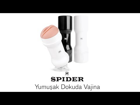 Spider Titreşimli Realistik Yumuşak Dokuda Saklaması Kolay Vantuzlu Vajina