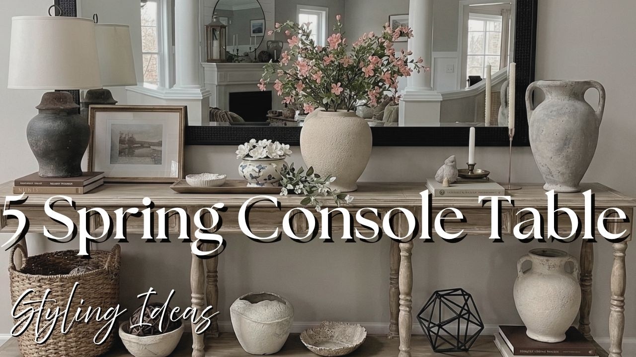 5 Easy Ways to Style a Console Table for Spring | Spring Decorating Ideas