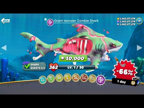 GOT NEW GIANT MONSTER ZOMBIE SHARK 66% OFF + ALL TRAILER - Hungry Shark World