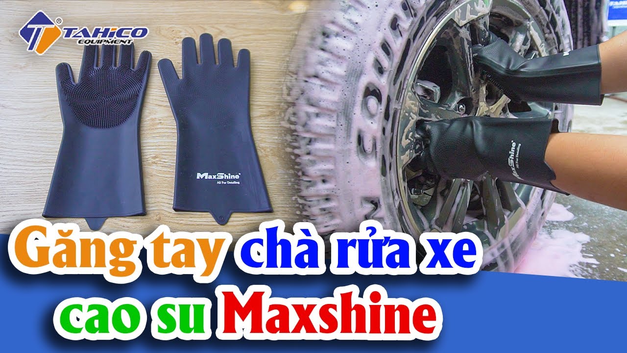 Bao tay chà rửa xe cao su 1130001B Maxshine 17
