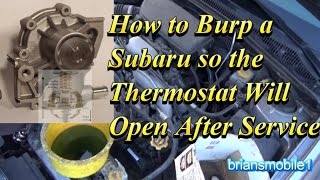 Burp an Overheating Subaru After Service