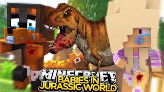 BABY LEAH IS EATEN BY A T-REX!! - Minecraft - Little Donny Adventures.