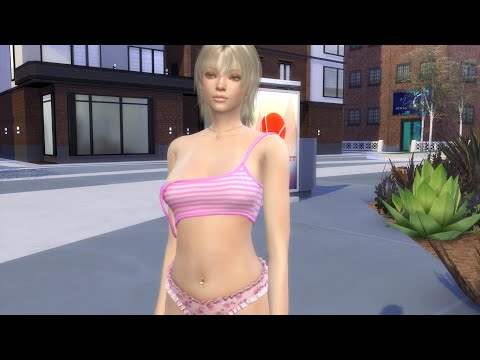 the sims 4 high detail download blonde female Ava Wilson by Bonita100 Game Video Preview