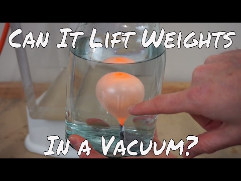 What Happens When You Put A Balloon Under Water in A Vacuum Chamber?  Can You Lift Weights? Video